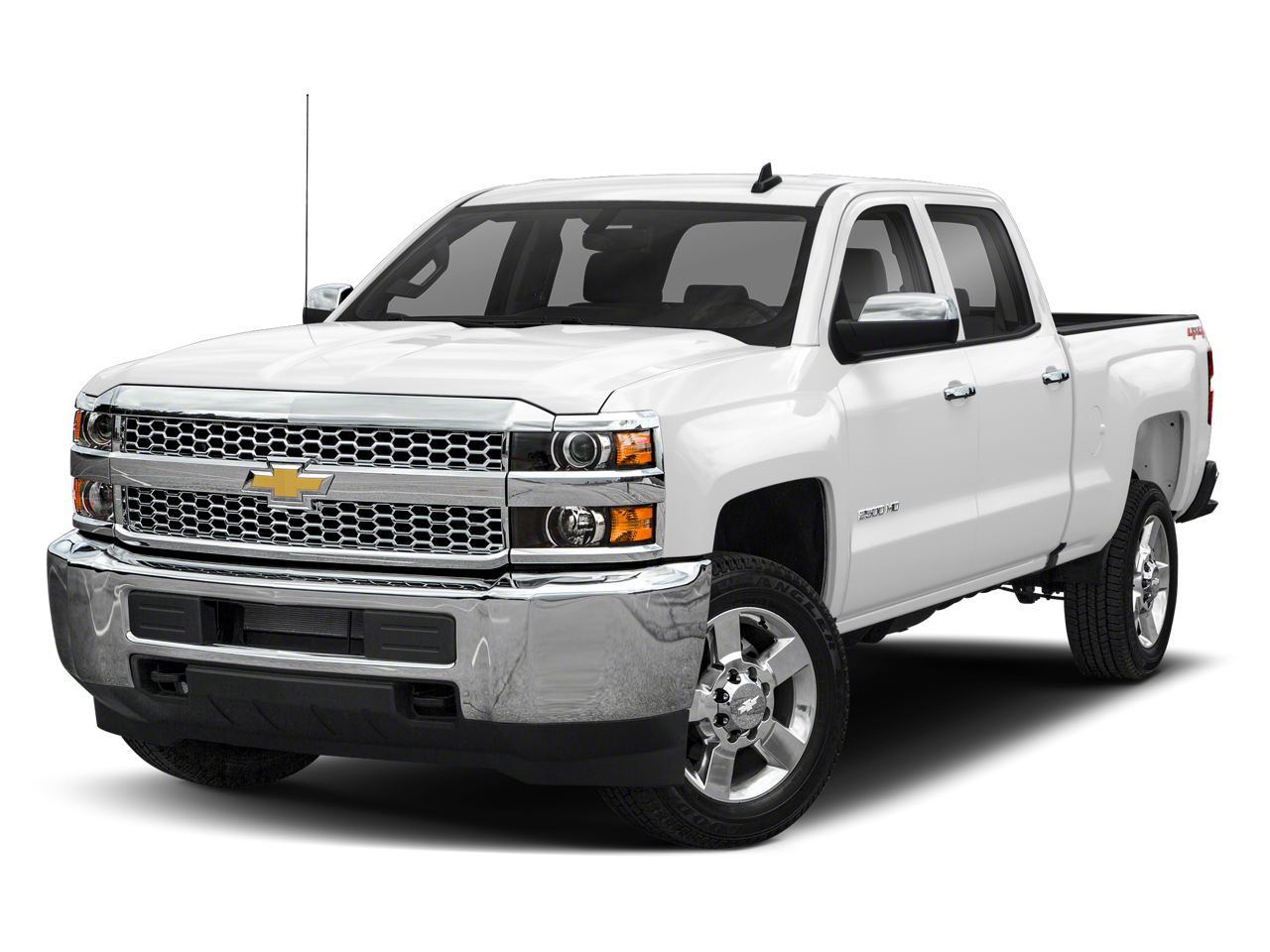 2019 Chevrolet Silverado 2500HD Work Truck in Summit White — front three-quarter view