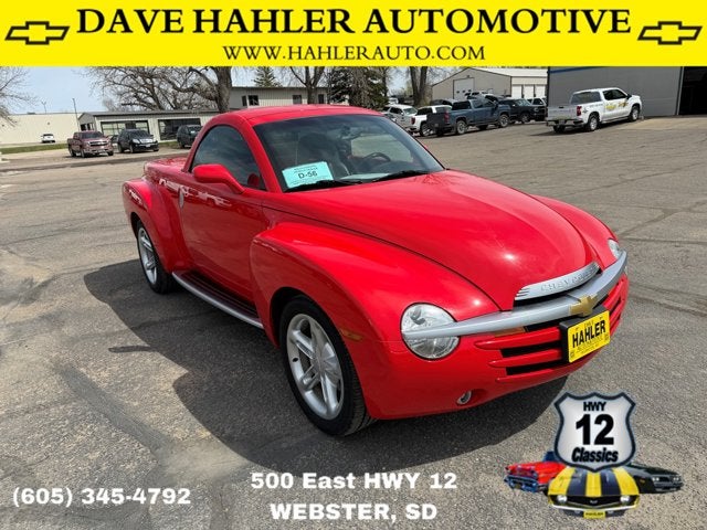 2004 Chevrolet SSR LS in Redline Red — front three-quarter view