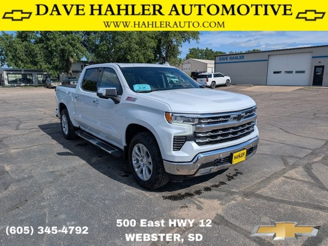 2026 Chevrolet Silverado 1500 LTZ in Polar White Tricoat — front three-quarter view