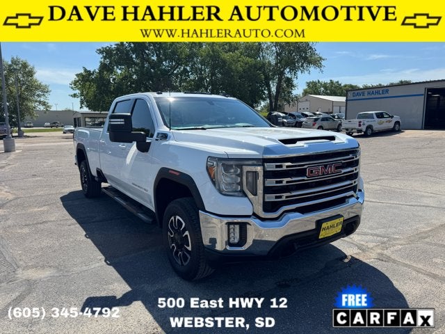 2020 GMC Sierra 3500HD SLE in White — front three-quarter view