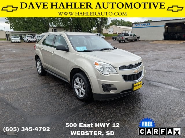 2014 Chevrolet Equinox LS in Champagne Silver Metallic — front three-quarter view